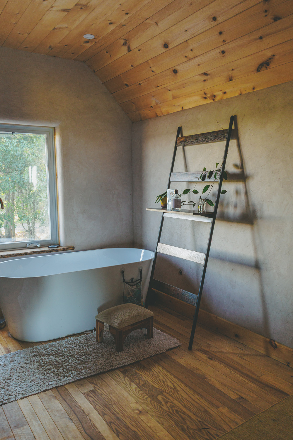 salle de bain paisible en chanvre